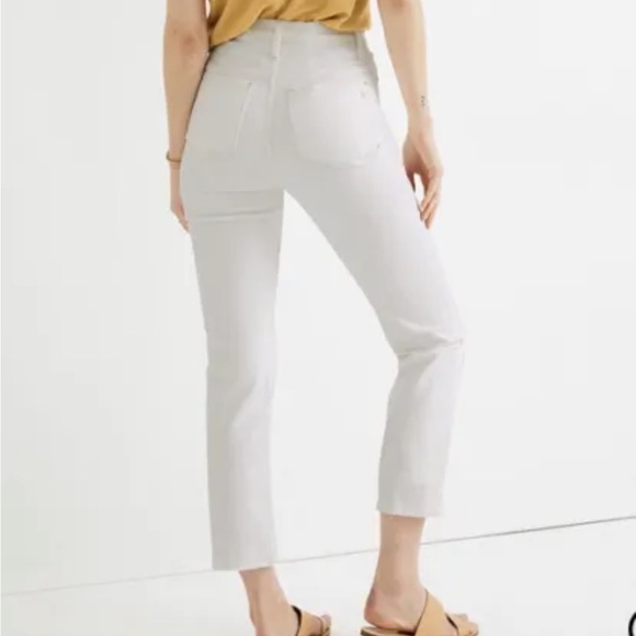 Madewell Women's Classic Straight Crop Jeans Tile White AJ203 NWT $128 - Picture 2 of 13
